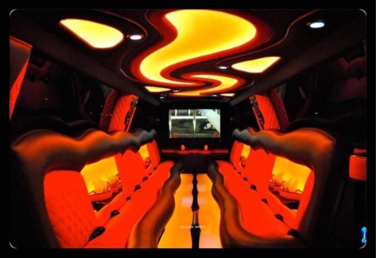 Escalade limousine interior