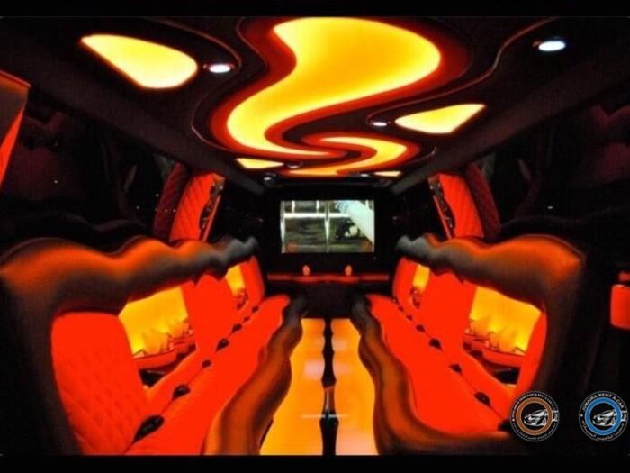 Escalade limousine interior